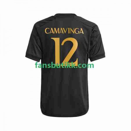 Fotballdrakt Real Madrid Eduardo Camavinga 12 Tredjetrøye 2023-2024 Kortermet